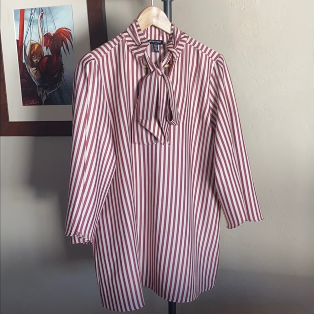 Kenneth Cole scarf striped tunic